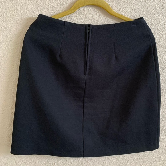 Y2K ribbed City Triangles Black Skirt with front slit 🌴 - Picture 2 of 7